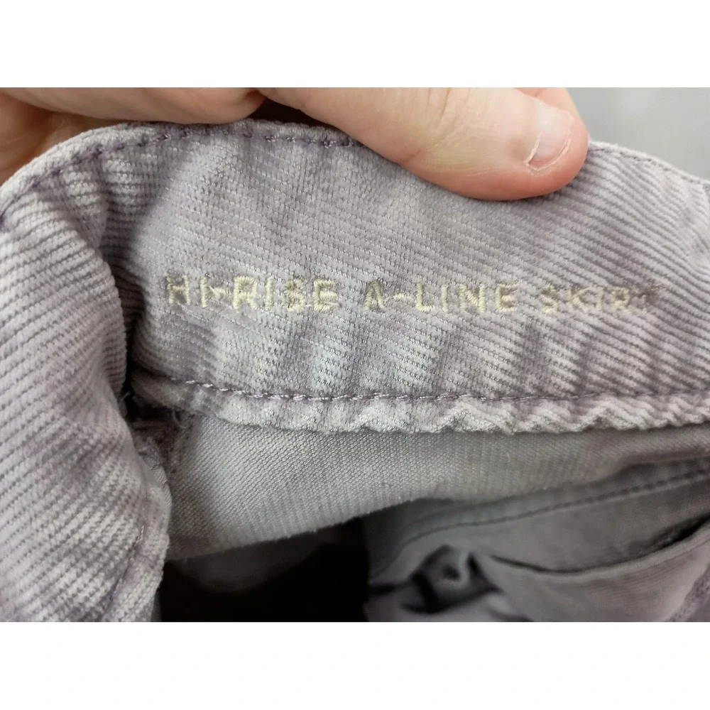 American eagle high waisted corduroy lilac purple‎ mini summer spring skirt 6